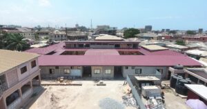 Aerial view of clinic under construction