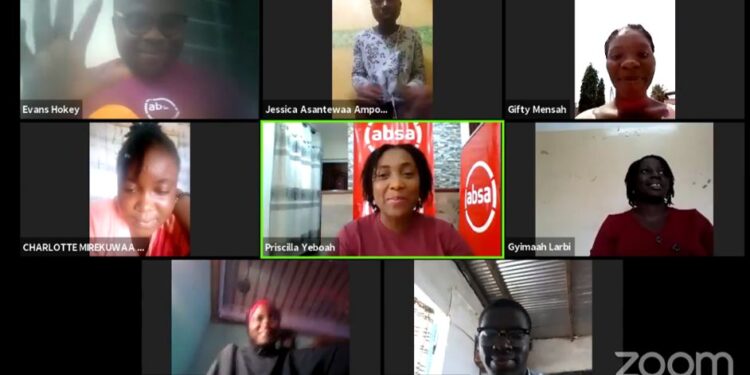 ReadyToWork participants engaging in the virtual session_