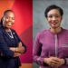 Abena Osei-Poku, MD of Absa Bank Ghana (left) and Nathalie Akon Gabala, Regional Head at Mastercard Foundation_