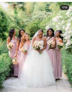 B) My girls came to help me, but they all coincidentally had on the same dress! They were sooooo embarrassed.-Photo credit Issa Rae