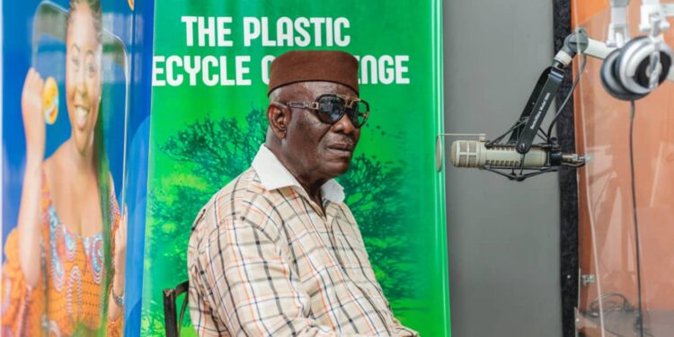 Former President of MUSIGA, Alhaji Sidiku Buari at the YFM Accra studio-photo credit: Blvck Ink Studios