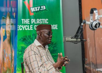Former President of MUSIGA, Alhaji Sidiku Buari at the YFM Accra studio-photo credit: Blvck Ink Studios