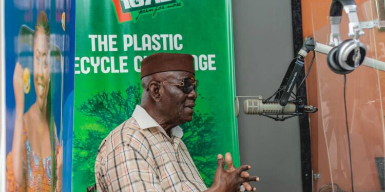 Former President of MUSIGA, Alhaji Sidiku Buari at the YFM Accra studio-photo credit: Blvck Ink Studios