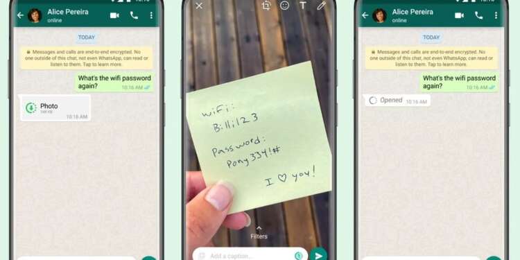 WhatsApp 'view once' brings disappearing photos and videos