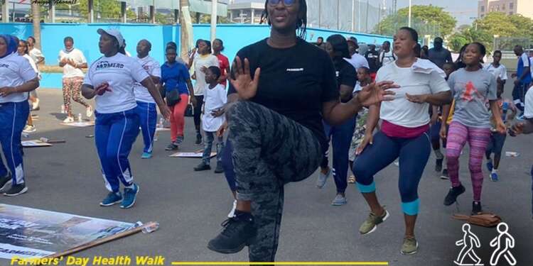 HappyFM-Farmerline celebrate Farmers’ Day with health walk and screening