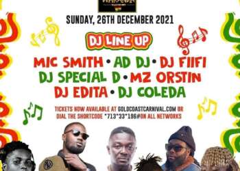 #YHolidayHavoc: DJ Mic Smith, Mz Orstin, DJ Edita, DJ Coleda and AD DJ to “turntable” at Gold Coast carnival
