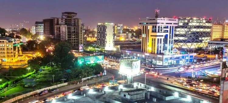 Getting air outside Accra