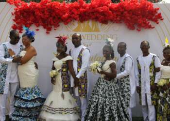 Happy FM ties the knot for couples in glittering mass wedding fashion