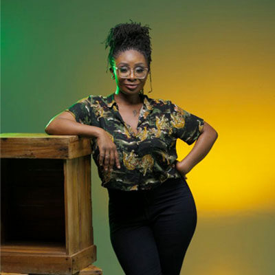 Akosua Hanson,, Yfm presenter and Head of the Cultural Department at Alliance Française, Accra, 