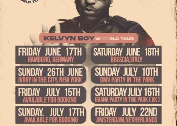 Afrobeats badman Kelvyn Boy set for world tour
