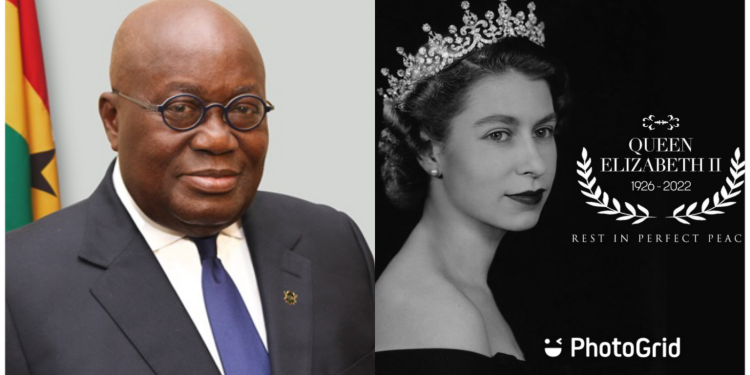 President Akufo-Addo pays tribute to Queen Elizabeth II; orders all official flags to fly at half-mast for 7 days