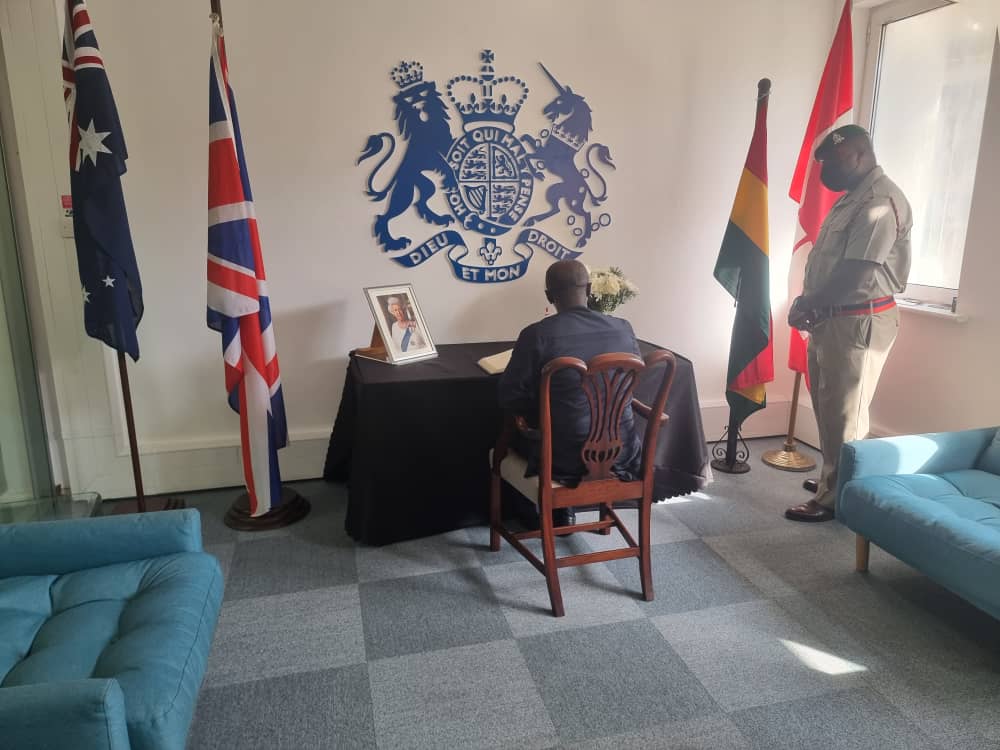 The Director-General of SIGA signs book of condolence- Queen Elizabeth II   