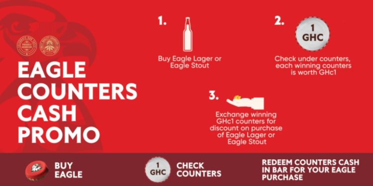 Accra Brewery PLC launches 'Eagle Counters Cash Promo'