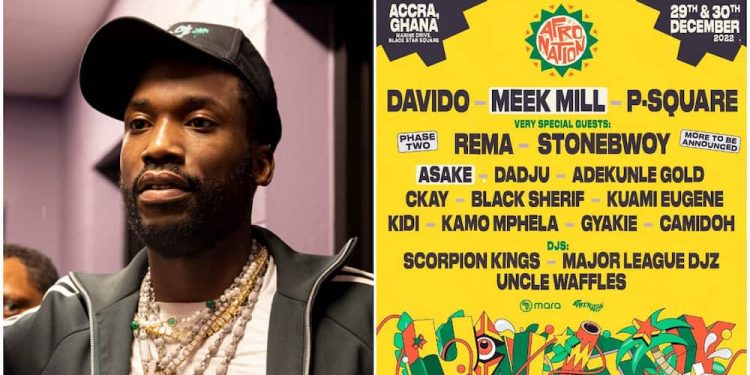 Meek Mill set to fulfill desire; headlined for Afro Nation Ghana 2022