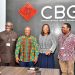 The Hon. Minister of Public Enterprises (second from left) with the Executive Management of the Bank. Left: Daniel Wilson Addo, Managing Director, Nana Ama Poku, Deputy Managing Director - Corporate Resources and Thairu Ndungu, Deputy Managing Director - Operations and Technology.
