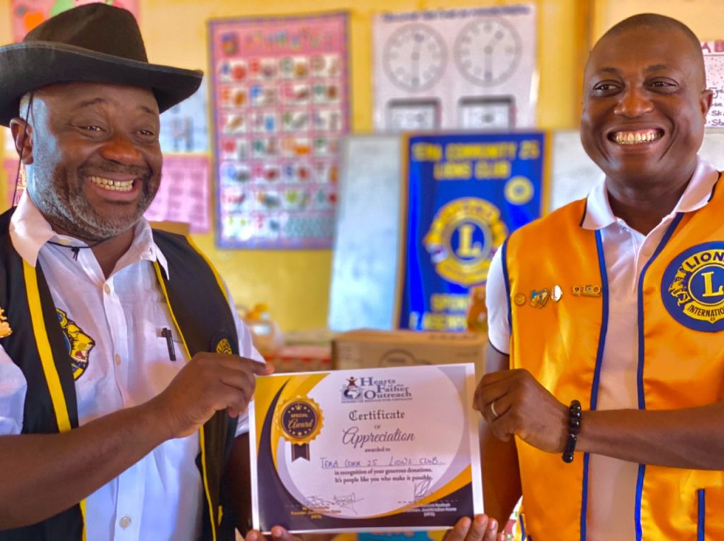 The Tema Community 25 Lion’s Club climax the year with a massive donation to the Heart of the Father orphanage – (JoshKridan’s Children’s Home)