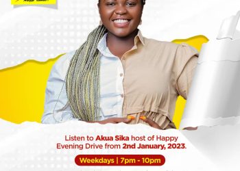 Happy 98.9 FM introduces 'Happy Evening Drive' with Akua Sika from 7pm to 10pm on weekdays