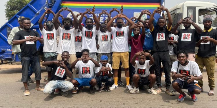 Music duo, Fifty 50, mobilize Adenta youth for a clean-up exercise; crowns it with a massive outdoor concert
