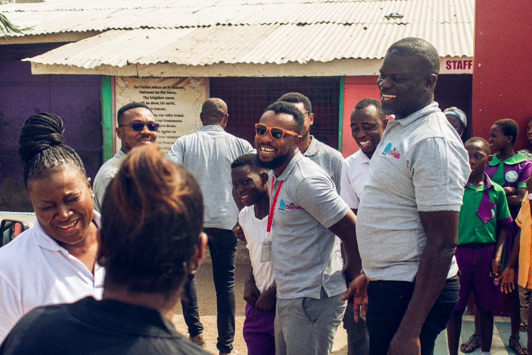 Some delegation of Silverbird Cinemas hanging out with some children from the Savior Children Foundation