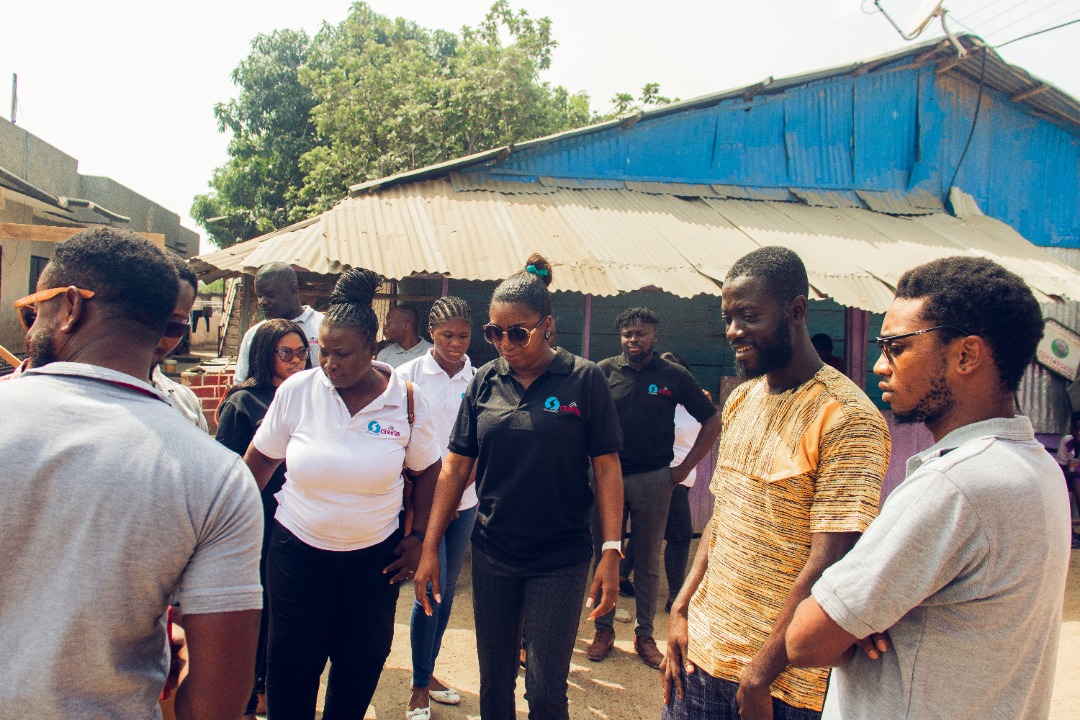 Delegates of Silverbirds Cinemas touring the Savior Children Foundation with Edward Honest Polley (Administrator)