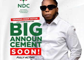Ghanaian artiste, Edem switches career, set to contest NDC constituency race