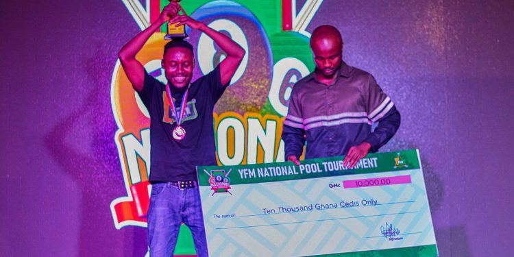 YFM National Pool Tournament: Frank defends title, takes home whopping Ghc10,000 after thrilling competition