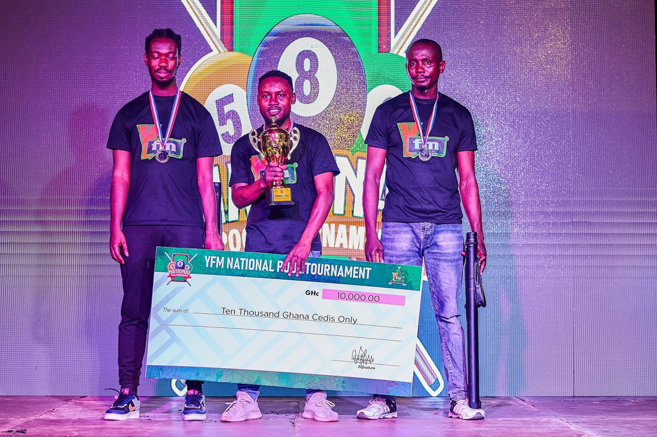 YFM National Pool Tournament: Frank defends title, takes home whopping Ghc10,000 after thrilling competition