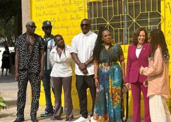 US Vice President Kamala Harris meets Amaarae, Black Sherif & other Ghanaian creatives at Vibrate Studios