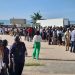 Hundreds queue to watch US Vice President Harris deliver key note speech