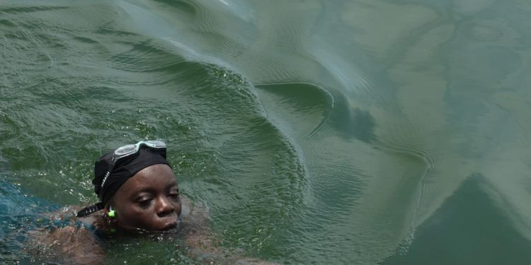 Yvette Tetteh is swimming 450KM across Volta Lake