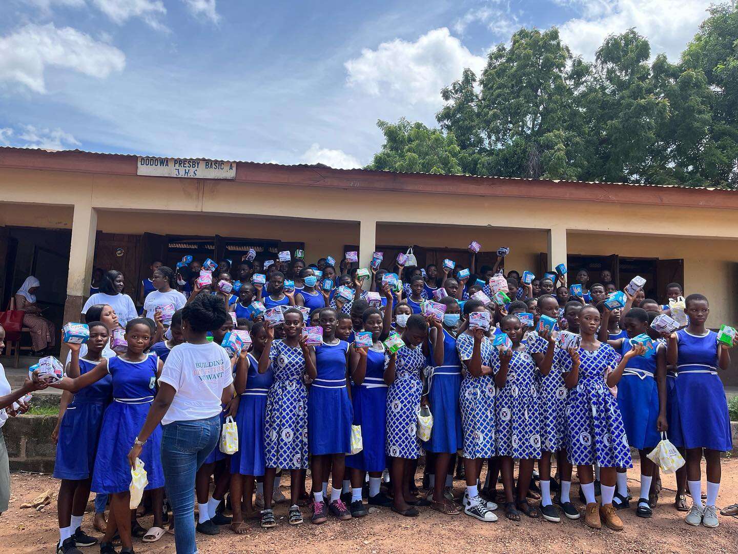 MYO Global launches 'Pad The Girl' project; donates sanitary pads to girls in Dodowa Presby School