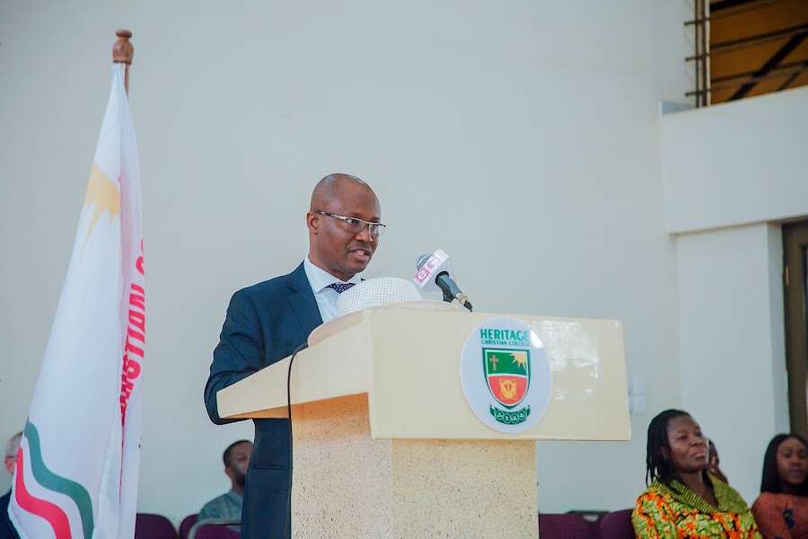 The Provost of HCC, Prof. Williams Atuilik addressing matriculants 