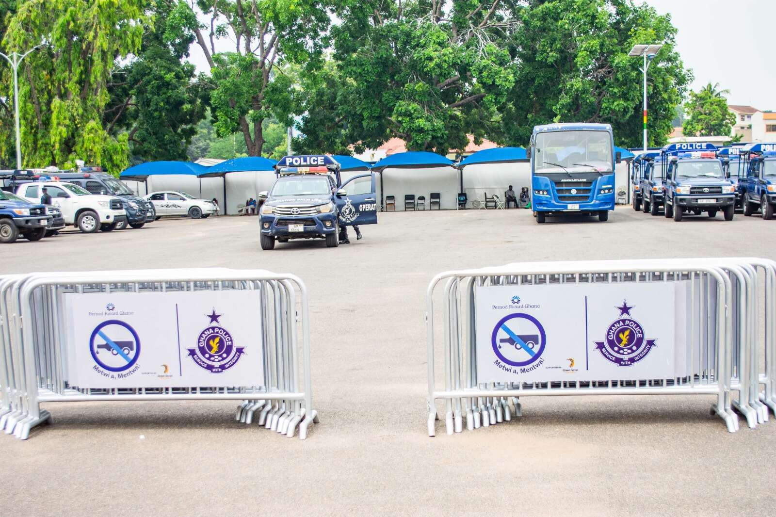 Pernod Ricard Ghana donates barricades to Ghana Police Service