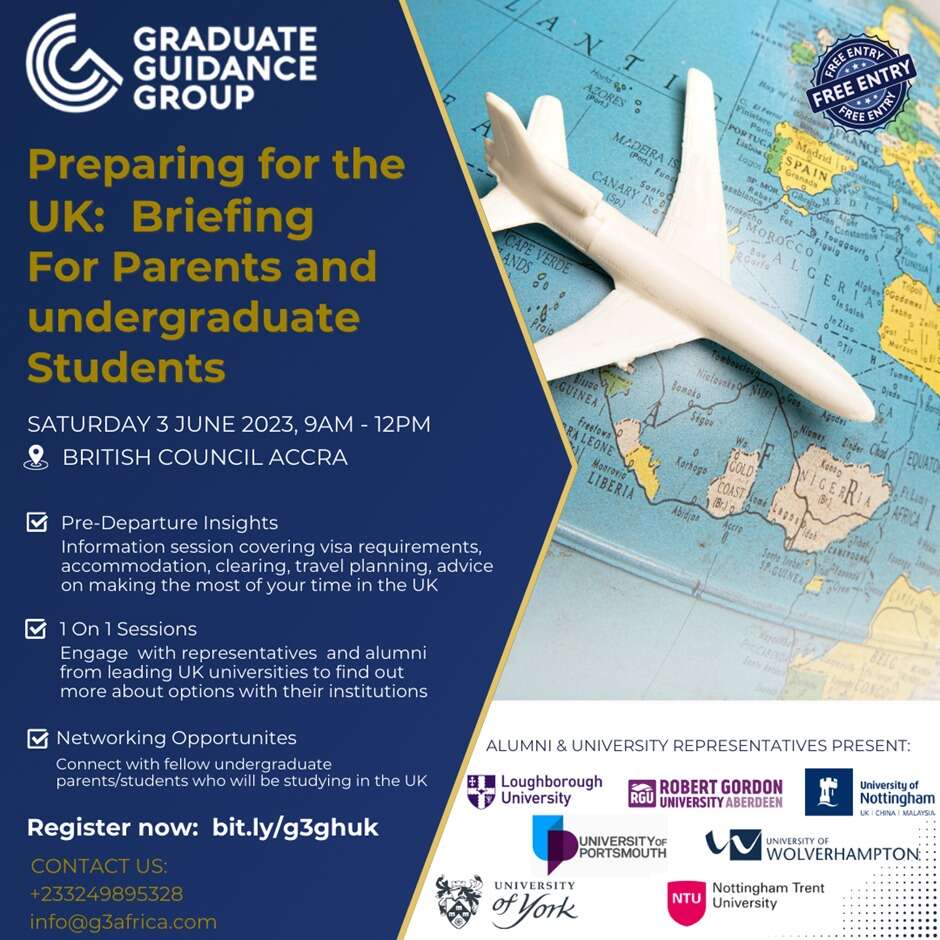 Graduate Guidance Group to hold pre-departure briefings for students headed to the UK