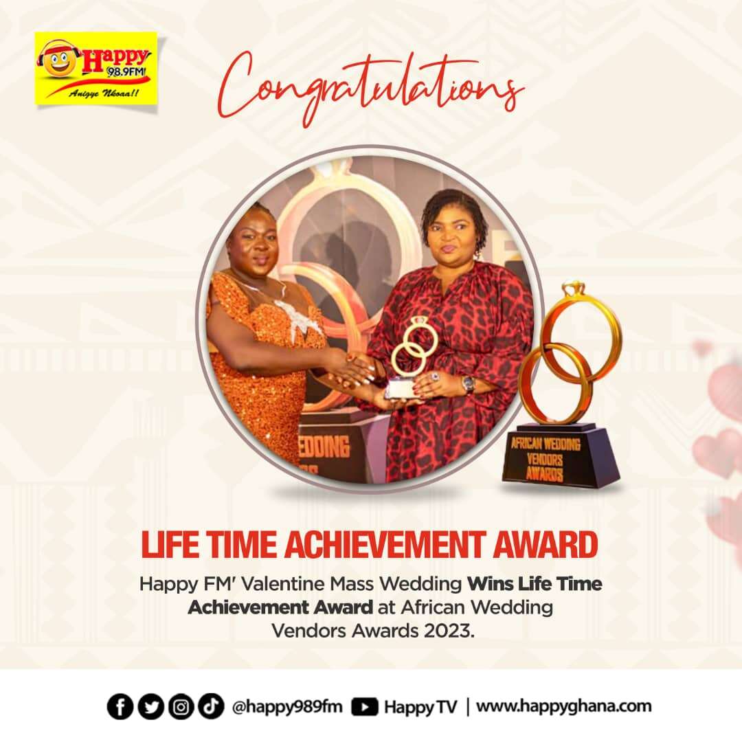 HappyFM Mass Wedding receives life achievement awards at African Wedding Vendors Awards