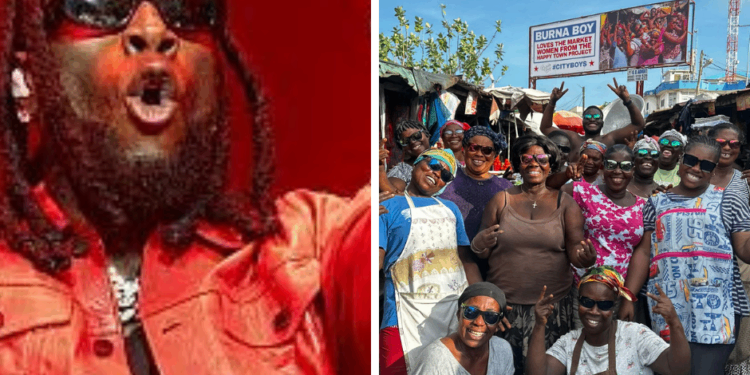 Burna Boy endorses Makola Market Women dance group