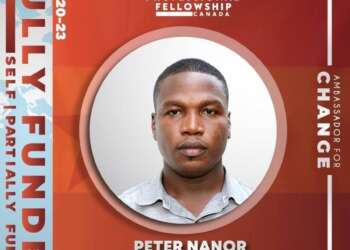 Peter Nanor secures nod to participate at the Young Professional Fellowship Canada 2024