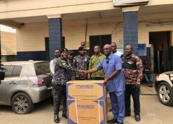 CEO Global Media Alliance donates air- conditioner to Adabraka Police Station