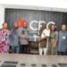 Mr Boadu (third from left) receiving souvenirs from Mr Daniel Addo, CBG MD