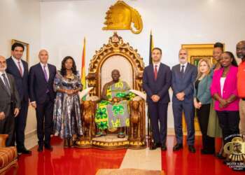 Telecel delegation with Asantehene, Otumfuo Osei Tutu II
