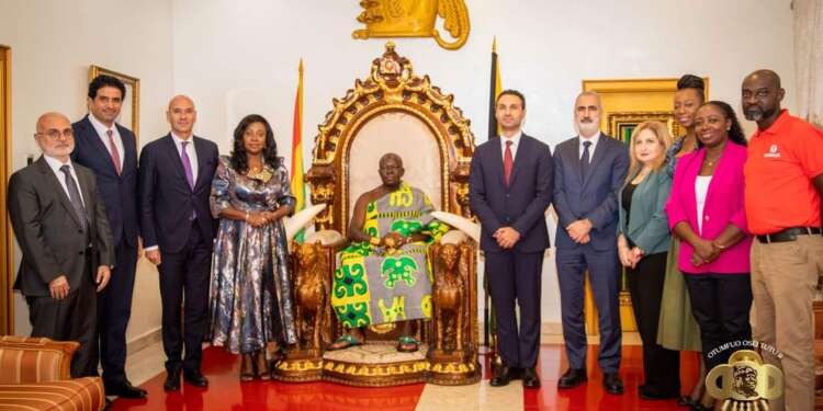 Telecel delegation with Asantehene, Otumfuo Osei Tutu II
