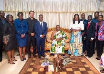 Telecel Ghana pays courtesy call to Ga Mantse after Successful Rebranding
