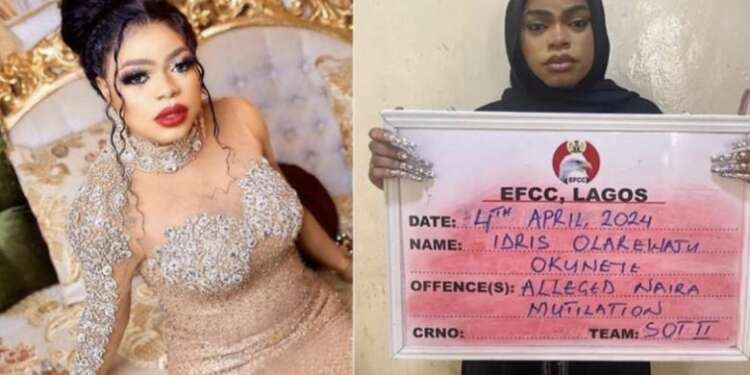 Bobrisky sentenced to six months in jail for misusing Naira