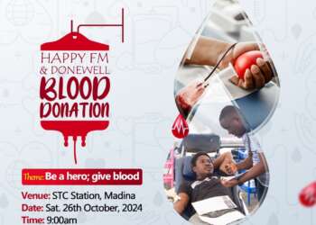 Happy FM/Donewell Blood Donation drive slated for October 26, 2024