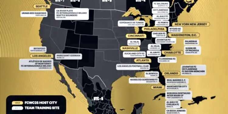 World’s Top Clubs Set to Train Across the U.S. Ahead of 2025 FIFA Club World Cup – Full List