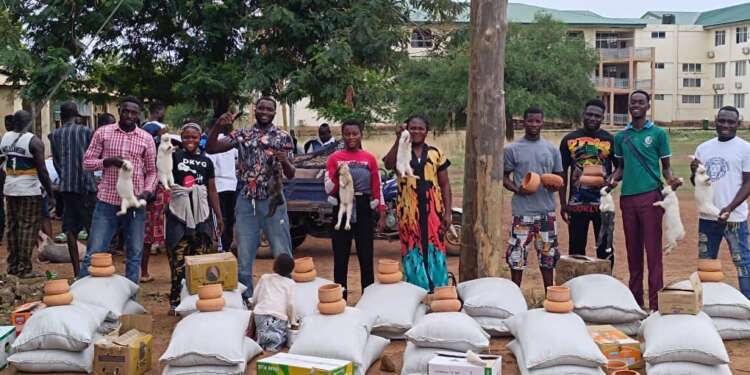 CKT-UTAS distributes piglets and rabbits to young entrepreneurs on the YFBA Program