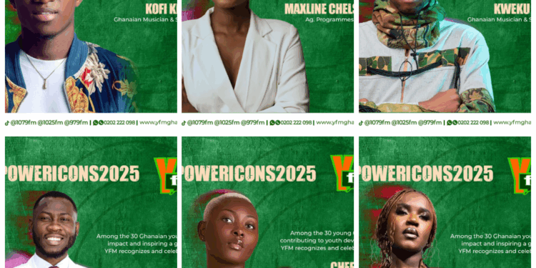 YFM Ghana unveils first Six #YPOWERICONS2025: Celebrating young Ghanaian trailblazers