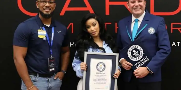 Cardi B’s drone drop earns her Guinness World Record