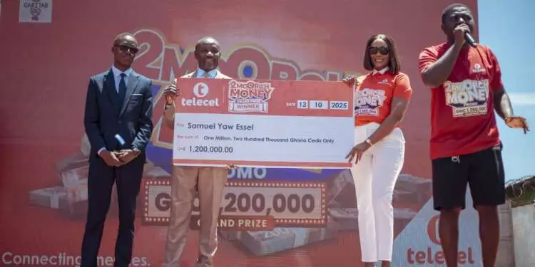 Banker-turned-reverend wins GH₵1.2 million grand prize in Telecel 2Moorch Money Promo