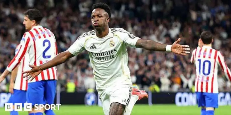 Laliga: Vini Jr stars in Real Madrid derby victory over Atletico